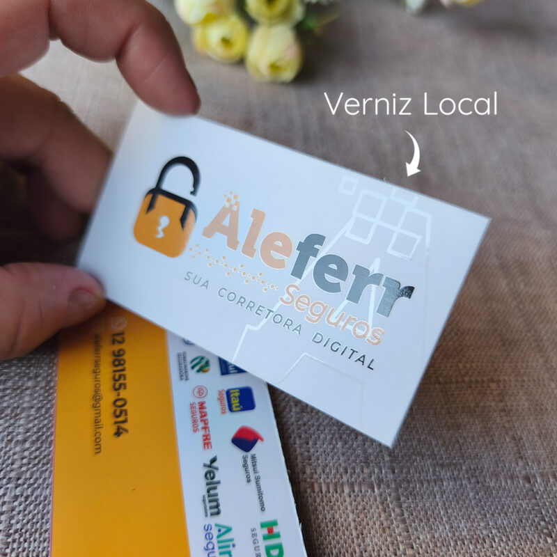 Cartão de Visita verniz Localizado