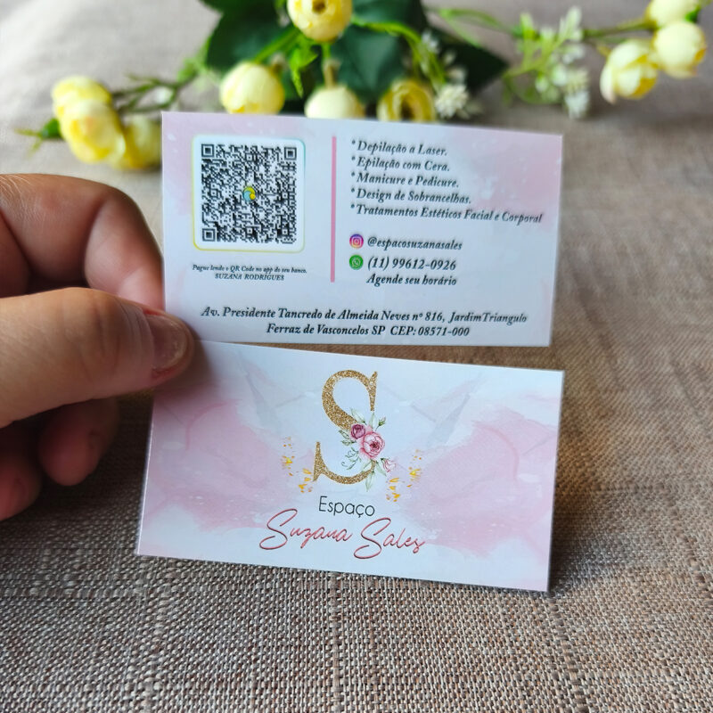 Cartão de visita frente e verso