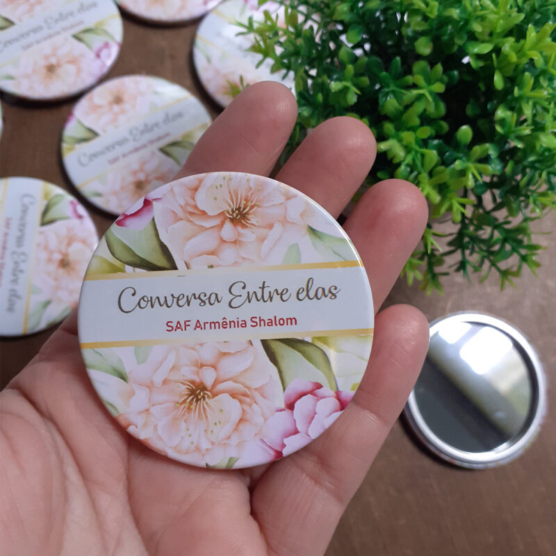 Espelho de bolsa Personalizado | Botton espelho