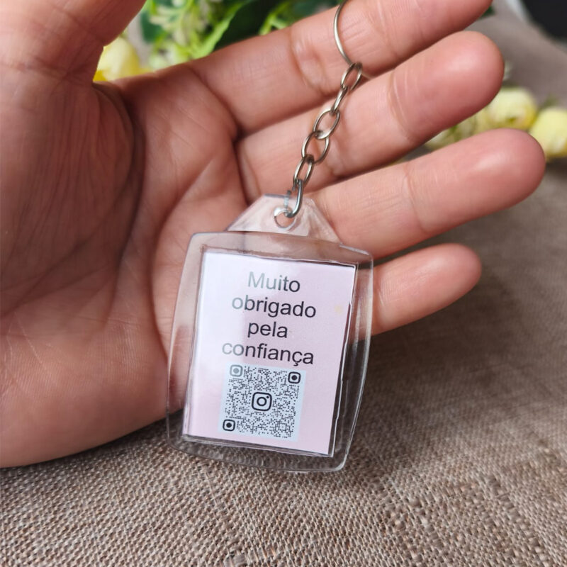 Chaveiro acrílico Personalizado 3x4