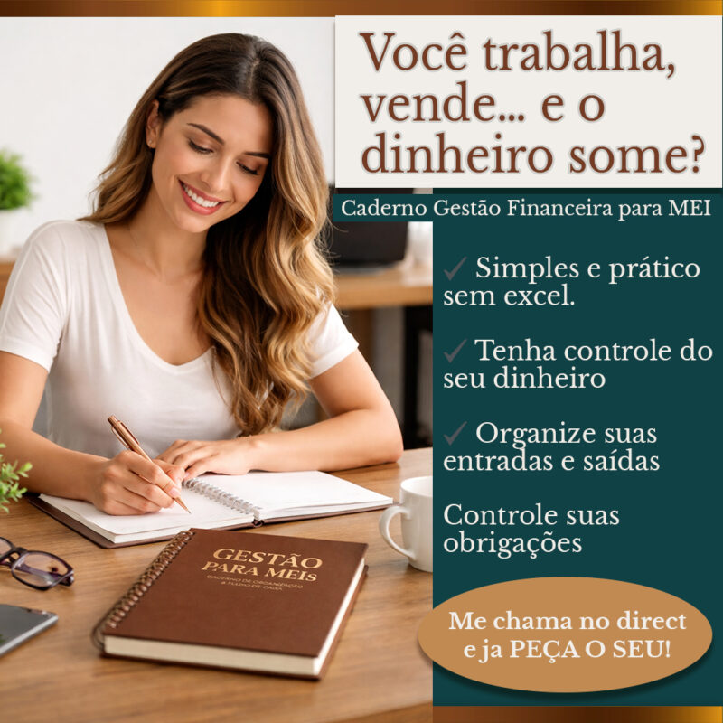 Caderno de Gestão para MEI | Controle Financeiro Completo com Fluxo de Caixa, DAS e Planejamento Mensal