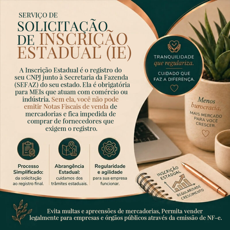 Solicitação de Inscrição Estadual (IE)